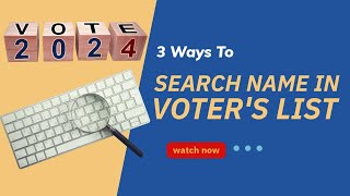 How to Search Name In Voters List  Electoral Rolls in India  India Elections 2024 [upl. by Cutty]