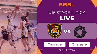 BS Taurage 2009 vs Orissaare 2009  BBBL Boys U16 [upl. by Eibrab424]