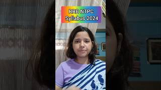 RRB NTPC Syllabus 2024 [upl. by Hsirrap]