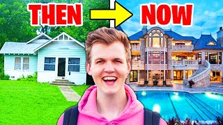 5 YouTubers Houses Then And Now LankyBox MrBeast Jelly Unspeakable [upl. by Pascia]