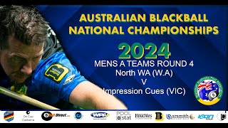 Australian Blackball National Championships 2024  Mens A Round 4 North WA v Impression Cues [upl. by Dasteel841]