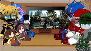 Transformer Prime react to Soundwave Vs Bumblebee [upl. by Rolyt]