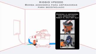 RIDGID LATINOAMÉRICA Cómo sacar el agua con una aspiradora [upl. by Meyeroff]