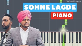 Sohne Lagde  Piano Tutorial  Punjabi Song by Sidhu Moosewala [upl. by Demahom152]