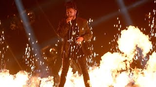 The Weeknd quotCant Feel My Facequot 2015 MTV VMA Performance [upl. by Dorelia]