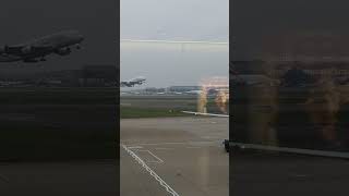 Emirates A380 take off from LHR [upl. by Haraj]