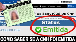 COMO SABER SE SUA CNH FOI EMITIDA E ESTÁ PRONTA  DEPOIS QUE PASSOU NOS EXAMES [upl. by Kevina]