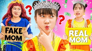 Fake Poor Mom Vs Real Rich Mom  Funny Stories About Baby Doll Family [upl. by Nnylrac770]