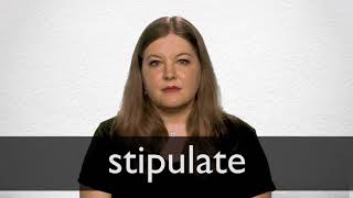 How to pronounce STIPULATE in British English [upl. by Wolliw315]