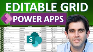 Editable Grid in Power Apps  SharePoint List [upl. by Niloc]