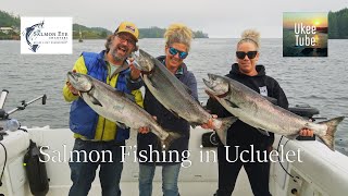 Chinook Salmon Sport Fishing Adventure in Ucluelet Vancouver Island with Salmon Eye Charters [upl. by Atteuqahs]