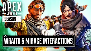 NEW Wraith and Mirage Interaction Voicelines  Apex Legends Season 14 [upl. by Marsh]