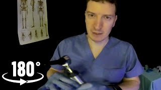 ASMR VR180  Otoscope Overload  Otoscope Sounds with Whispering [upl. by Arinaid]