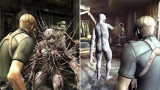 Resident Evil 4 Regenerator and Iron Maiden First Encounters 4K  Scary Moments in RE4 [upl. by Tai]