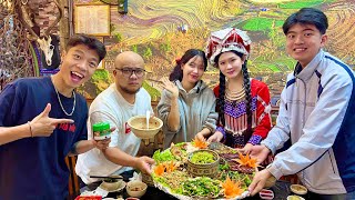 Pơ vlog  pơ đưa cô em chồng về thưởng thức mẹt lợn nhà hàng SaPa Tv [upl. by Edny820]