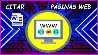 ☑️Como CITAR en APA 7ma Edición una PÁGINA WEB en WORD [upl. by Areid]