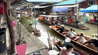 DAMNOEN SADUAK FLOATING MARKET Worlds Most Famous Floating Market 4K [upl. by Einehpets83]