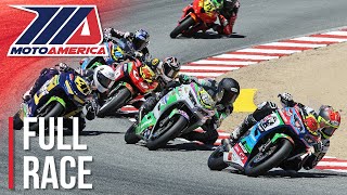 MotoAmerica SportbikeTrackGear Junior Cup Race 2 at Laguna Seca 2022 [upl. by Drageruaeb]