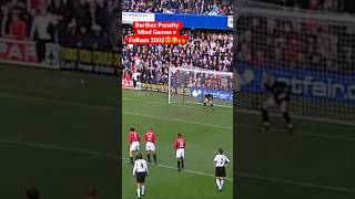 Barthez Penalty Mind Games v Fulham 2002 football oldtrafford manchesterunited [upl. by Suirauqram103]