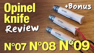 Opinel knife review Nr7 8 amp 9 [upl. by Joashus217]