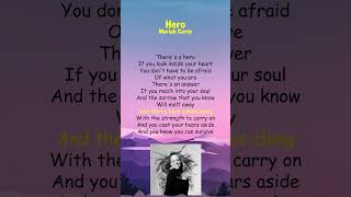 Mariah Carey  Hero Lyrics shorts [upl. by Gonsalve342]