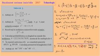 Bacalaureat 2017 M2 Tehnologic Sesiunea Iulie [upl. by Attenej]