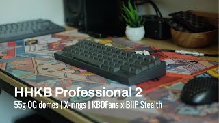 HHKB Professional 2 w 55g OG Domes and Xrings Sound Test [upl. by Bruno]