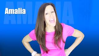 Name Game Song AMALIA  Learn to Spell Your Name AMALIA  Pattys Primary Songs [upl. by Elnora]