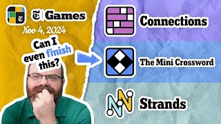 NYT Connections Mini Crossword and Strands  Nov 4 2024 [upl. by Gerardo]