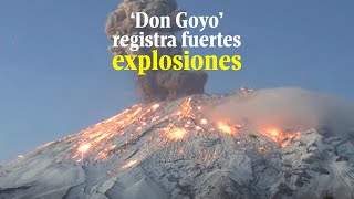 Despierta el volcán Popocatépetl y registra impresionantes explosiones [upl. by Inanak]