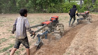 Tractor Kubota RT 140 DI And Kubota ZT 155 DI Trachang Thailand [upl. by Lasyrc]