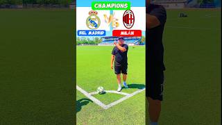 REAL MADRID vs MILAN CHAMPIONS FUTGOLF⚽️🏆shorts futbol short [upl. by Ellehcer]