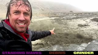 RAW video of the most insane flash flood down Whitewater Canyon California  Tropical Storm Hilary [upl. by Alver86]