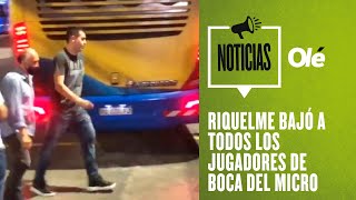 Riquelme hizo bajar del micro a los jugadores de Boca [upl. by Strenta]