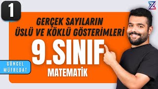 Gerçek Sayıların Üslü ve Köklü Gösterimleri  PDF 📌 9SINIF MATEMATİK YENİ MÜFREDAT 2025 📌 GÜN1 [upl. by Kudva778]