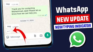 WhatsApp redesigned typing indicator  WhatsApp chat typing bubble  WhatsApp new update [upl. by Tenahs83]