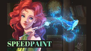 The Witchcraft Character illustration SpeedPaint Elvy Fox [upl. by Aitas]