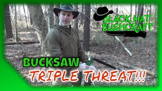 Bushcraft Bucksaw Triple Threat Spring Creek Bucksaw Boreal 21 Saw amp Stowell Bucksaw [upl. by Molloy]