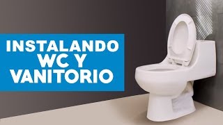 ¿Cómo instalar el WC y vanitorio [upl. by Atirahc]