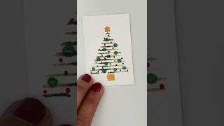 Easy Christmas Tree Art with Glitter and Shelf Liner  Festive Holiday Painting christmasdecorating [upl. by Sacram]