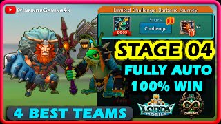 Limited Challenge Barbaric Journey Stage 4 Fishy Business Fully Auto Mode  Lords Mobile [upl. by Lisk]