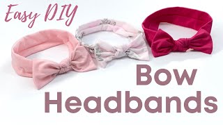 How to Make Bow Headband for Babies and Adults  Easy DIY [upl. by Oravla]