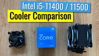 Comparing CPU Coolers for Intel i5 1140011500 Stock vs Arctic Freezer 34 eSports DUO [upl. by Noel609]