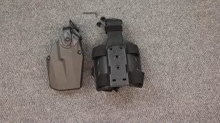 How to Attach Your Safariland® Holster to a Tactical Thigh Rig Leg ShroudDrop Leg Holster [upl. by Shamma826]