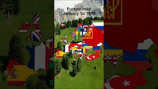 Europe map in January 1st 1919 fypシ geography history europe ww1 war [upl. by Garner833]