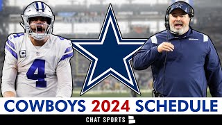 Dallas Cowboys 2024 NFL Schedule Opponents And Instant Analysis [upl. by Aryas]