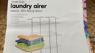 Easy Home Tower Airer  Laundry Rail  Clothes Dryer Rack  Clothes Airer [upl. by Lehcear]