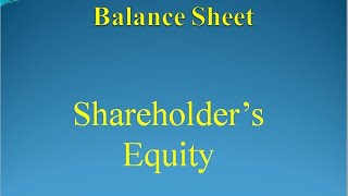 Shareholders Equity II Stockholders Equity II Balance Sheet II Practice Problem with Solution [upl. by Lhadnek809]