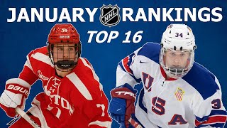 2024 NHL DRAFT RANKINGS  January Top 16 [upl. by Attenehs]