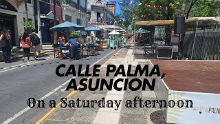 Street fair along a pedestrianized Calle Palma Asuncion [upl. by Clerissa]